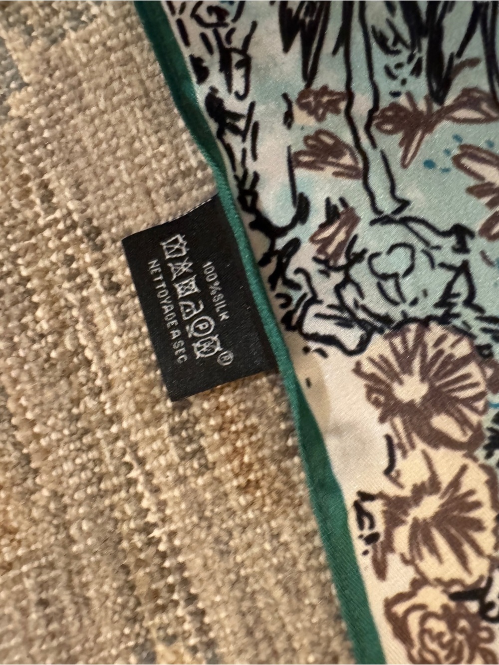 Luxury 90cm Silk Carnival Scarf - Picture 7 of 7